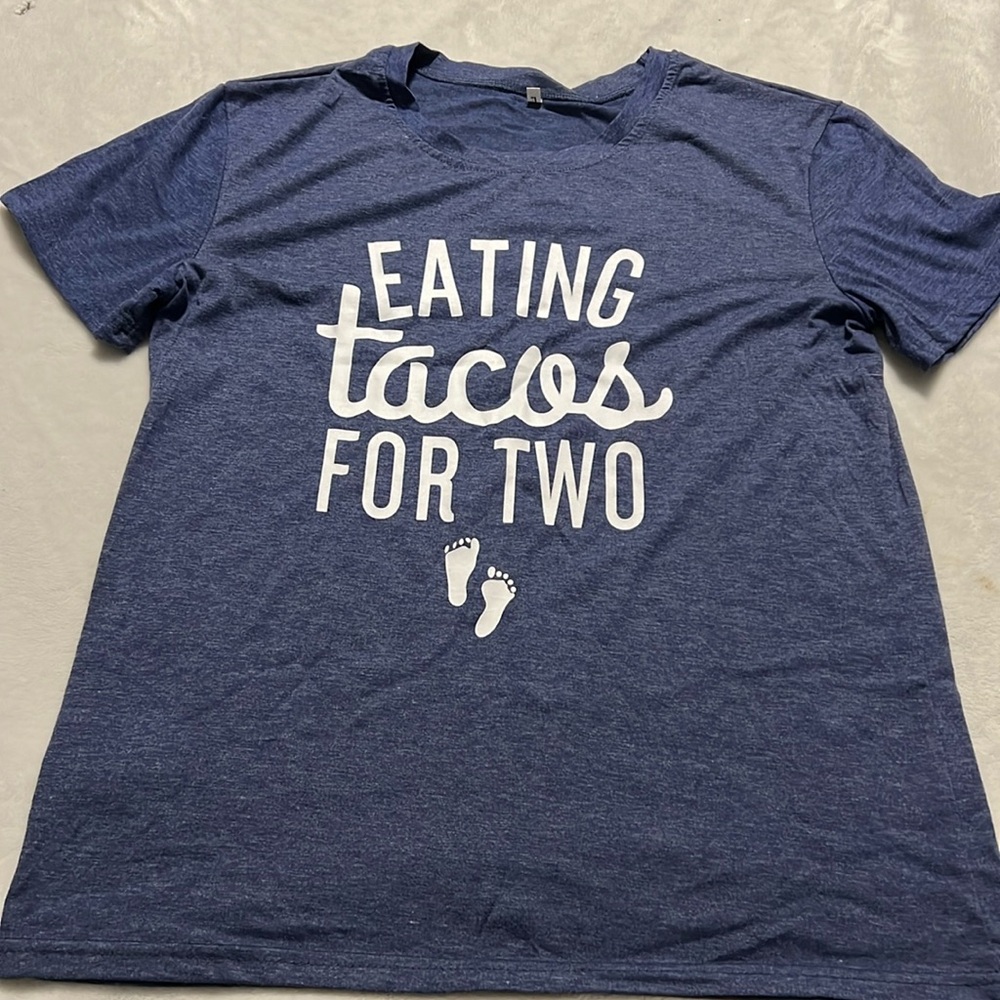 Fun maternity shirt.   Worn one time